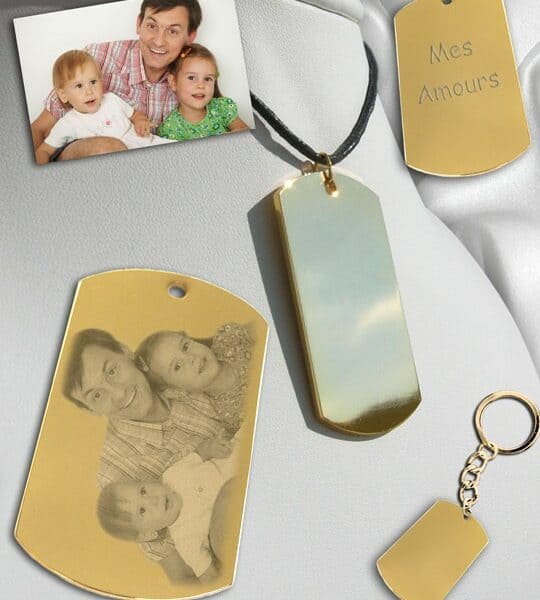 Plaque militaire personnalisable avec photo gravure
