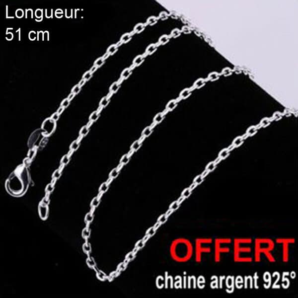 Chaîne en argent offerte