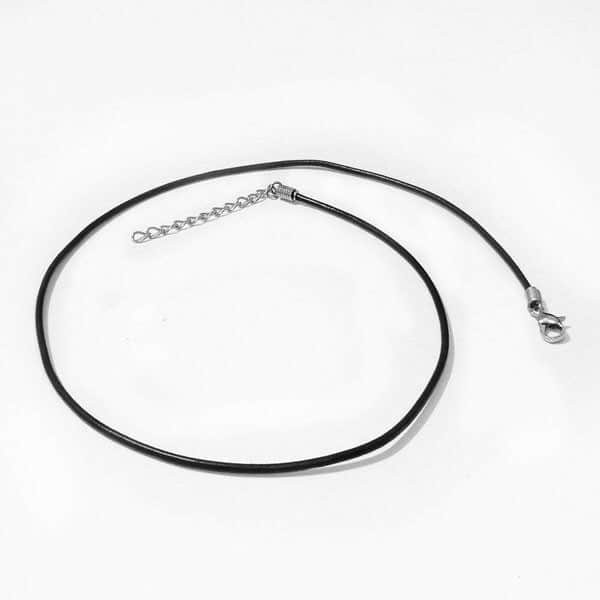 Tour de cou cuir noir