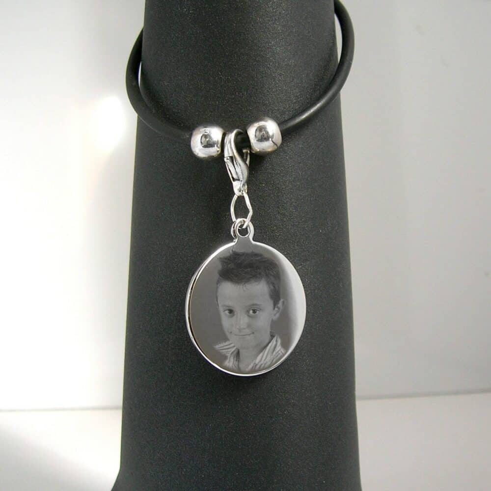 Médaille ronde bracelet à faire graver
