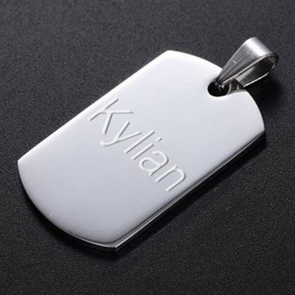 Plaque gravure identité prénom