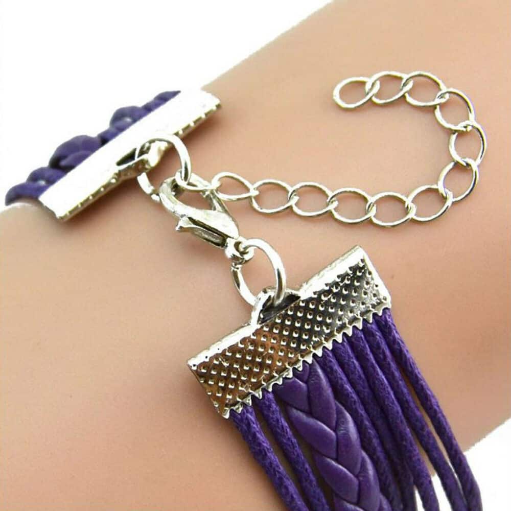 Bracelet infini violet