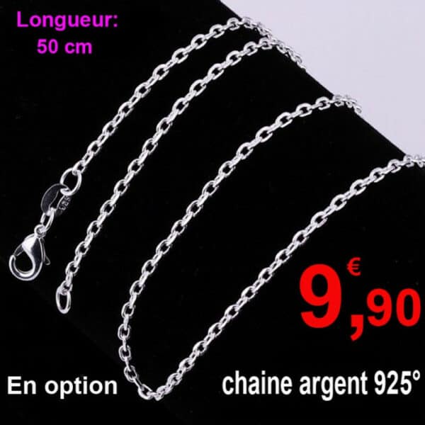Chaine en argent en option