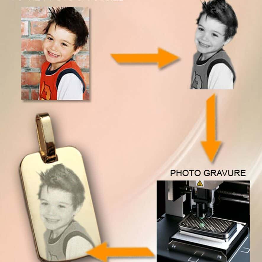 Bijou avec gravure personnalisée