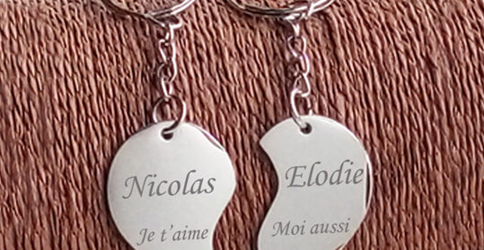 Porte-clés personnalisé et gravé