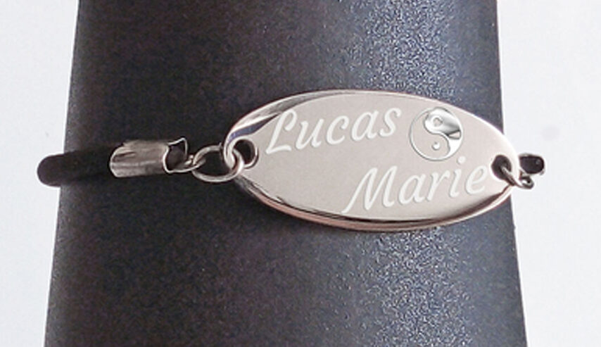 Bracelet personnalisé avec gravure